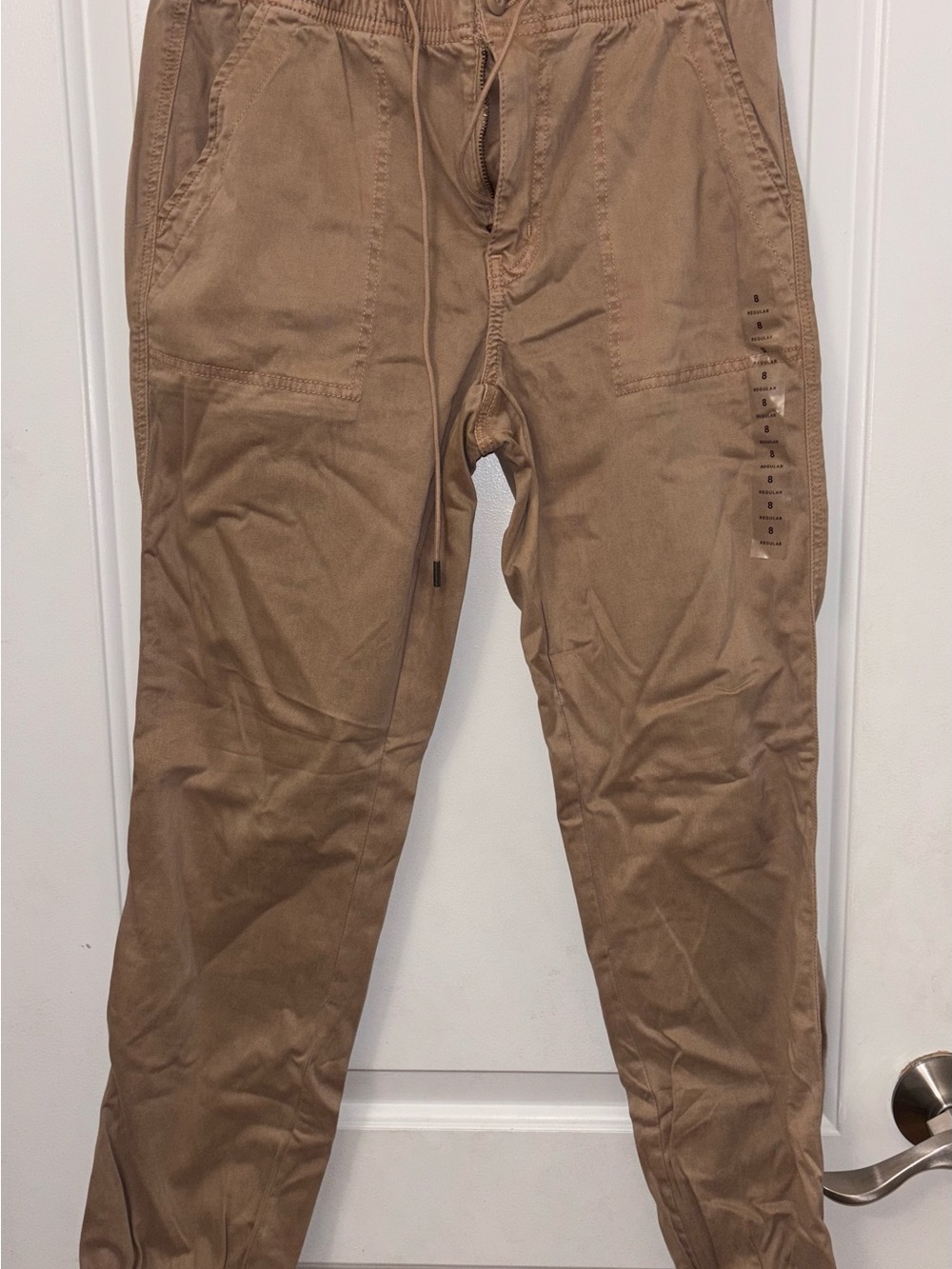 American Eagle Outfitters Tan Drawstring Chinos